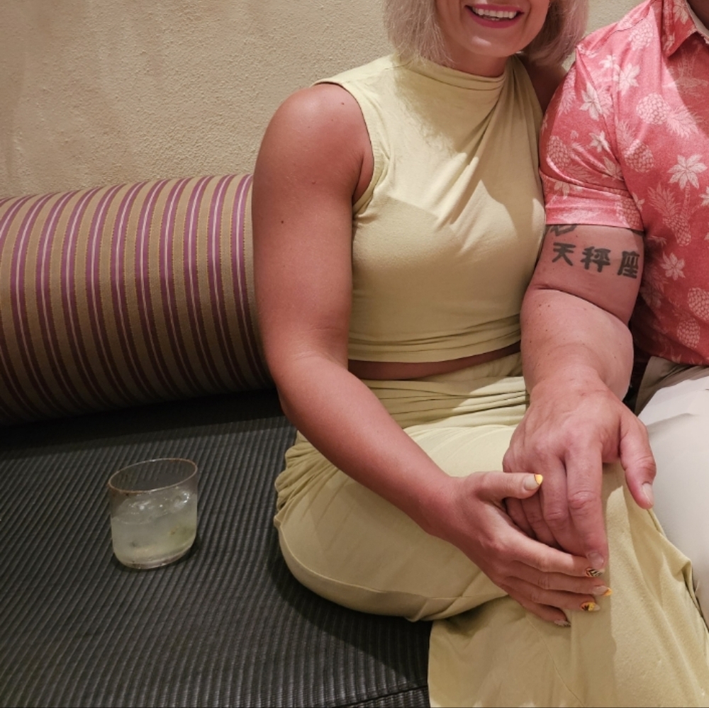 Two-Piece, Lime Skirt Set - Picture 2 of 3